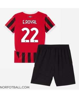Billige Fotballdrakt AC Milan Emerson Royal #22 Replika Hjemmedraktsett Barn 2024-25 Kortermet (med bukser)